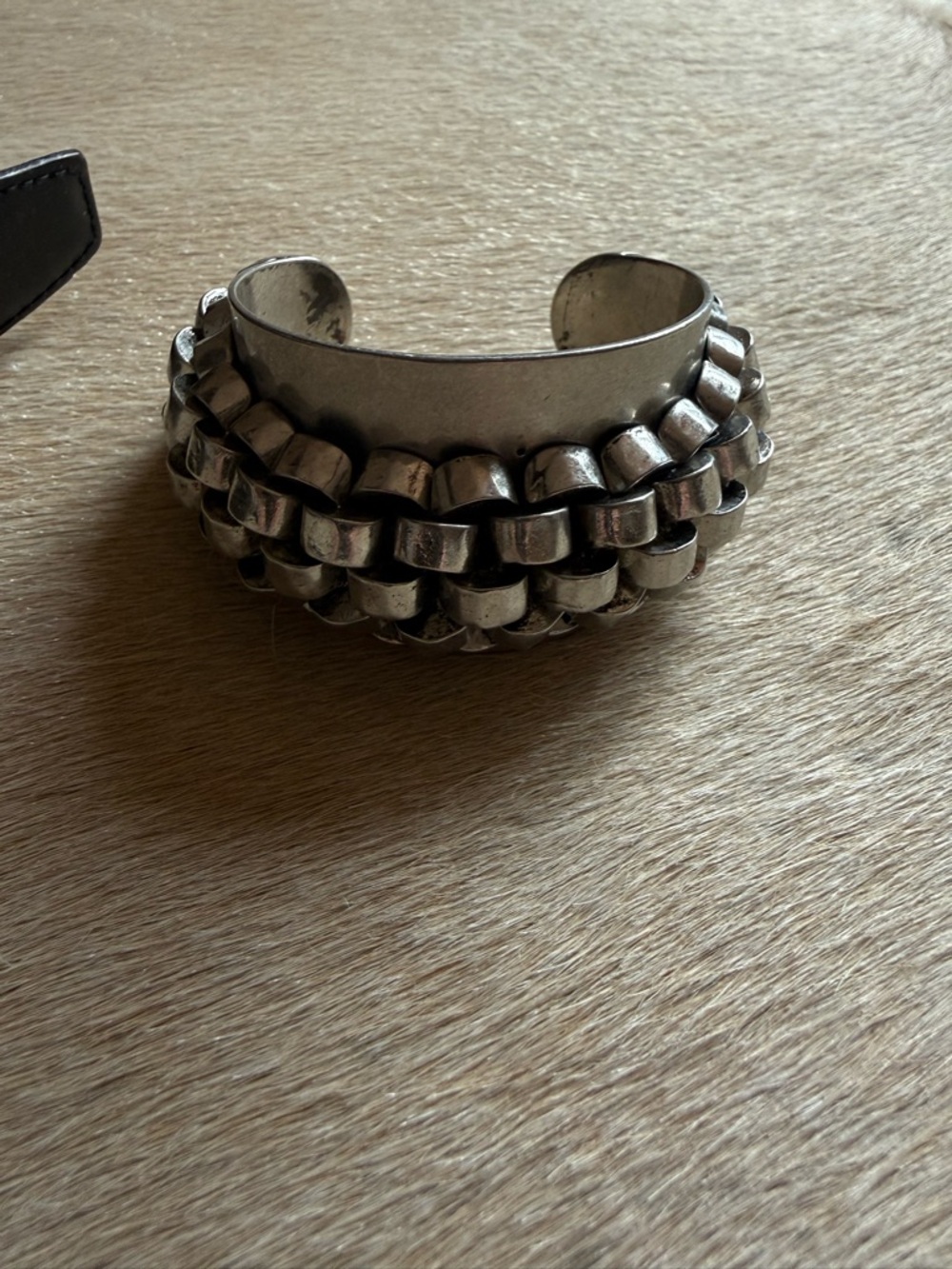 Stella & Dot Chunky Silver-Tone Cuff Bracelet